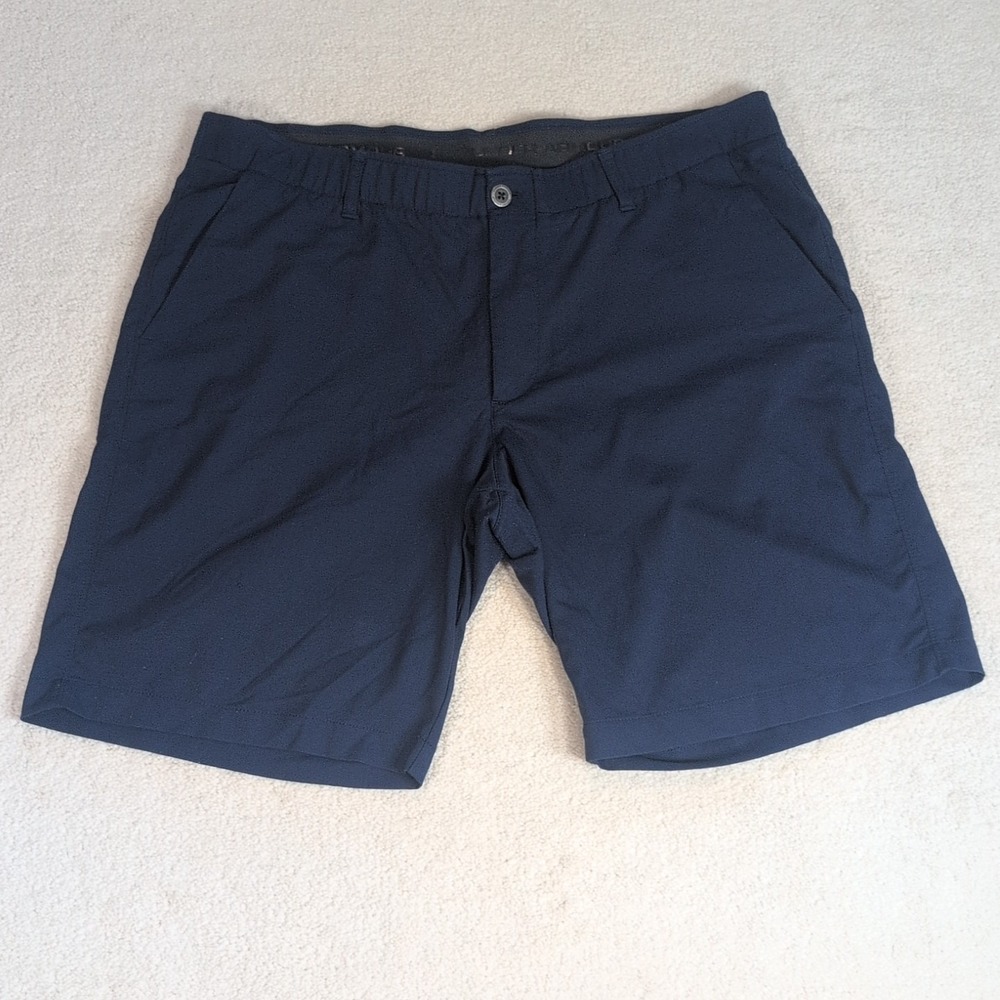Under Armour Showdown Golf Shorts Mens 40 Performance Stretch Navy Blue 1309547